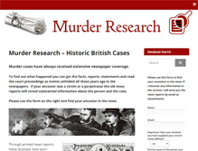 Tablet Screenshot of murderresearch.com